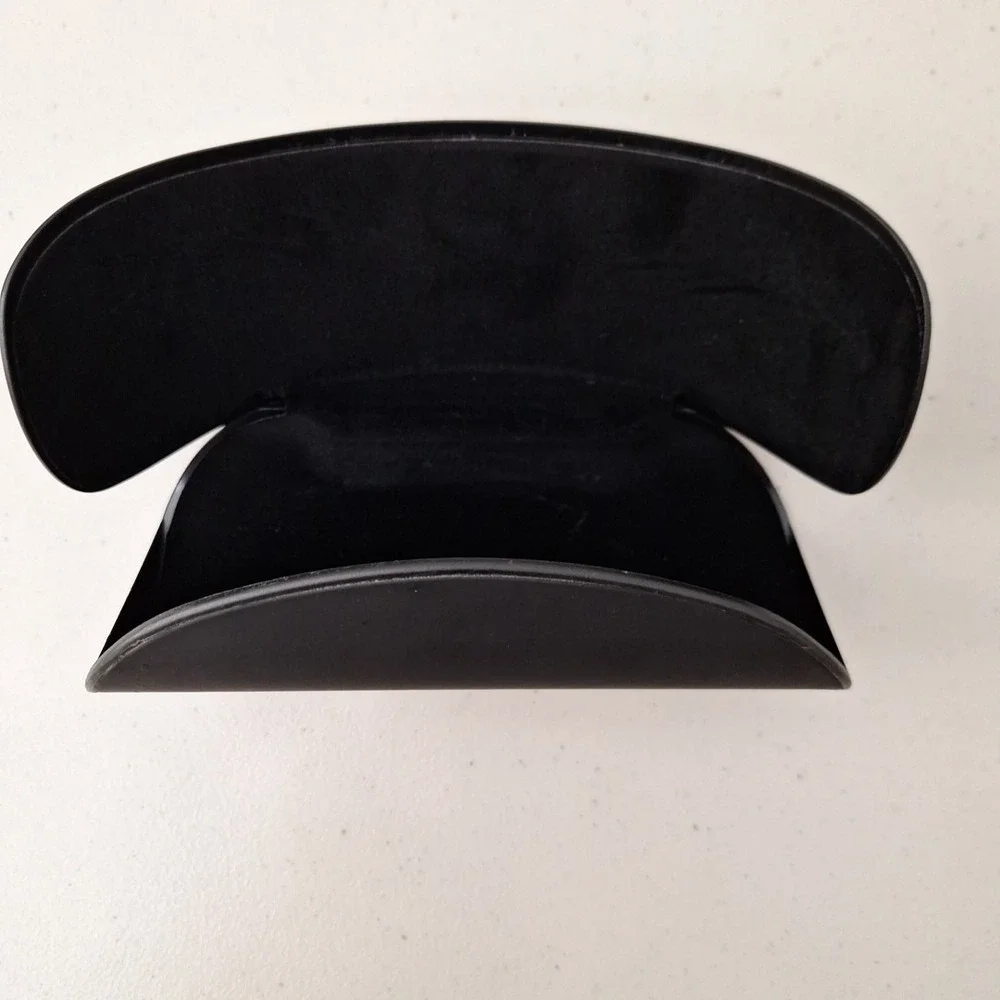 Armani Exchange Glasses Case Black Hardcase Fold Open